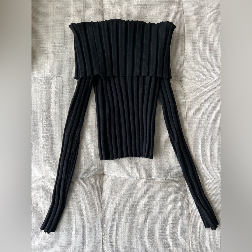 Zara Black Bardot Sweater Medium